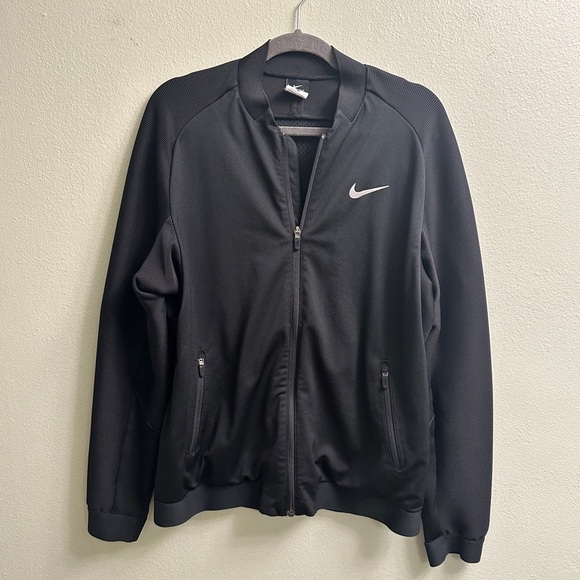 Nike Men’s Dri-Fit Full Zip Jacket Size Medium Black - Picture 2 of 12